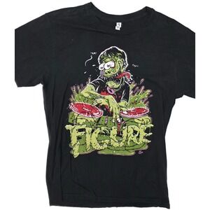 Figure Shirt Mens Medium Black Zombie DJ Music Graphic Tee Pat Jensen Alstyle